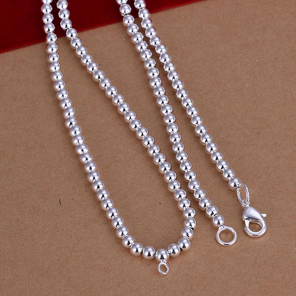 Wholesale Romantic Silver Round Necklace TGSPN669 1