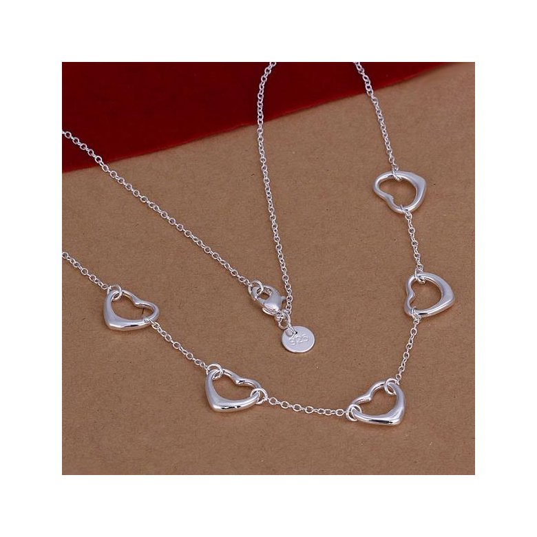 Wholesale Trendy Silver Heart Necklace TGSPN675 0