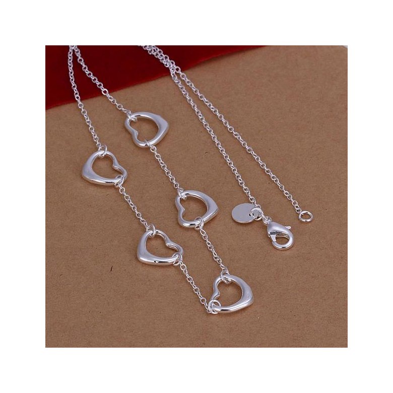 Wholesale Trendy Silver Heart Necklace TGSPN675 1