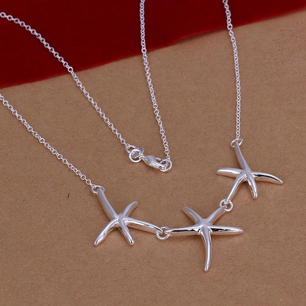 Wholesale Romantic Silver Star Necklace TGSPN680 0
