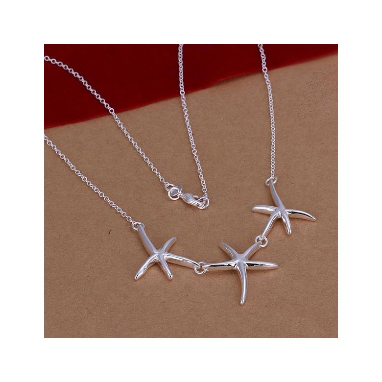 Wholesale Romantic Silver Star Necklace TGSPN680 0