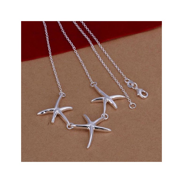 Wholesale Romantic Silver Star Necklace TGSPN680 1