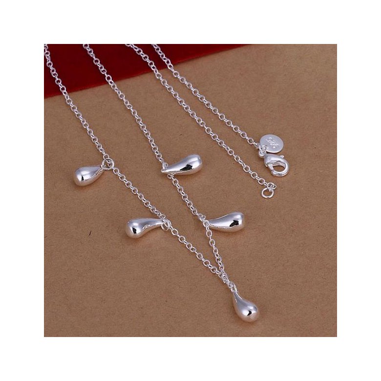 Wholesale Romantic Silver Water Drop Necklace TGSPN685 1