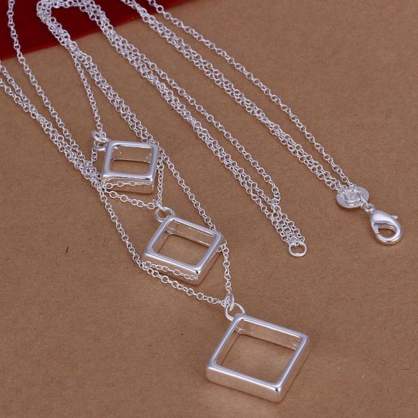 Wholesale Trendy Silver Geometric Necklace TGSPN704 1