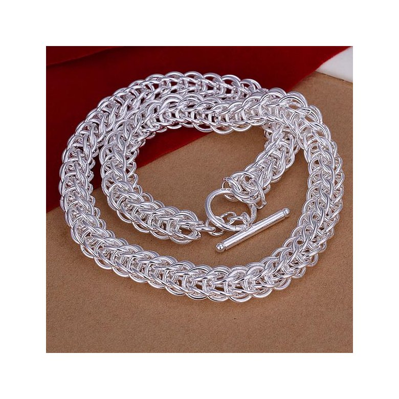 Wholesale Classic Silver Round Necklace TGSPN707 0