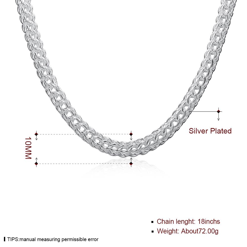 Wholesale Classic Silver Round Necklace TGSPN707 1
