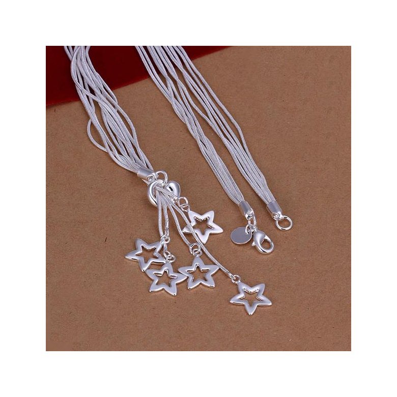 Wholesale Romantic Silver Star Necklace TGSPN724 1