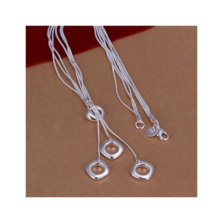 Wholesale Classic Silver Round Necklace TGSPN727 0