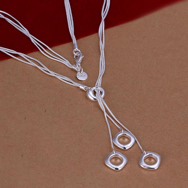 Wholesale Classic Silver Round Necklace TGSPN727 1