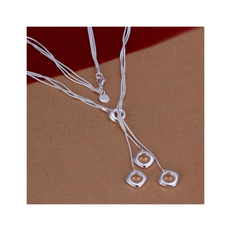 Wholesale Classic Silver Round Necklace TGSPN727 1