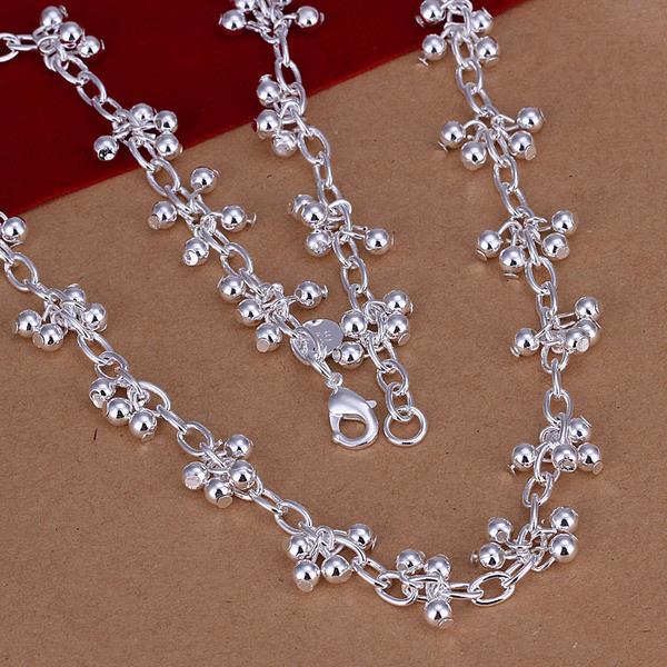 Wholesale Classic Silver Plant Necklace TGSPN730 0