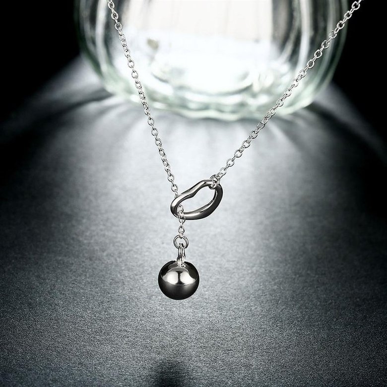 Wholesale Classic Silver Ball Necklace TGSPN736 4