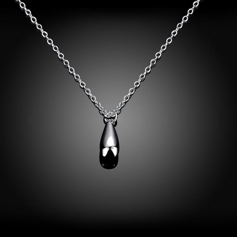 Wholesale Classic Silver Water Drop Necklace TGSPN742 2