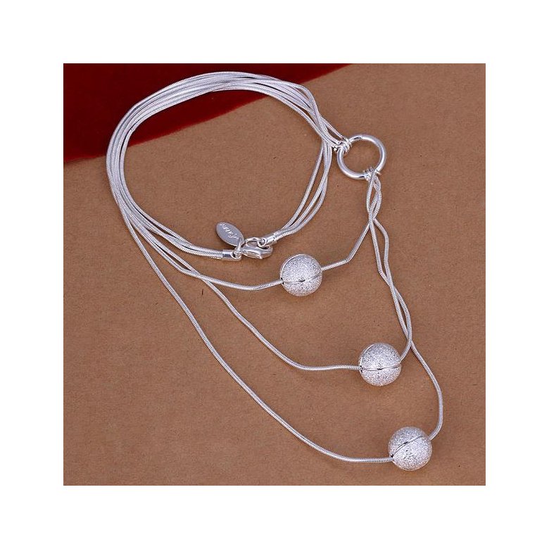 Wholesale Classic Silver Ball Necklace TGSPN751 0
