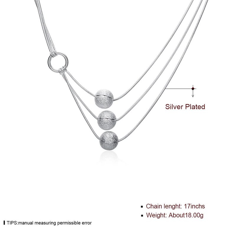 Wholesale Classic Silver Ball Necklace TGSPN751 1