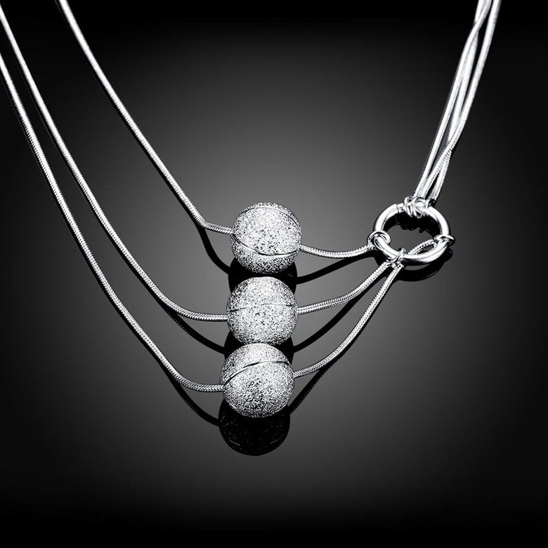 Wholesale Classic Silver Ball Necklace TGSPN751 2