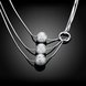 Wholesale Classic Silver Ball Necklace TGSPN751 2 small