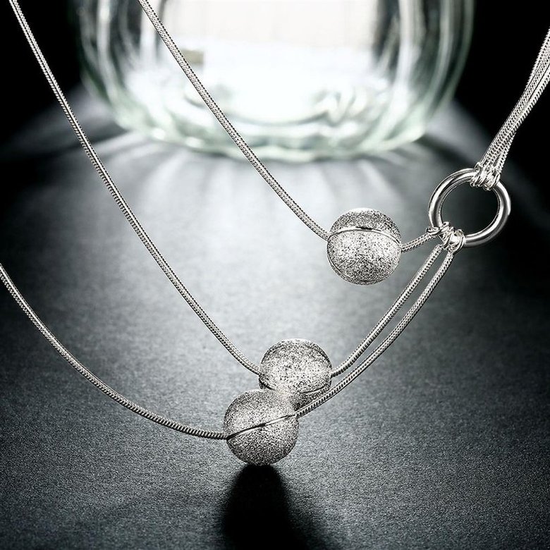 Wholesale Classic Silver Ball Necklace TGSPN751 4