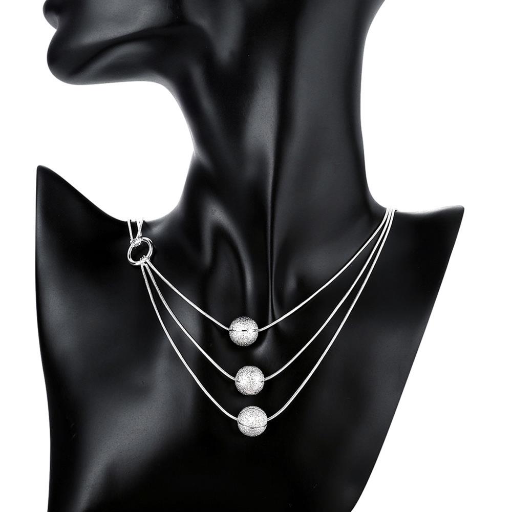 Wholesale Classic Silver Ball Necklace TGSPN751 5