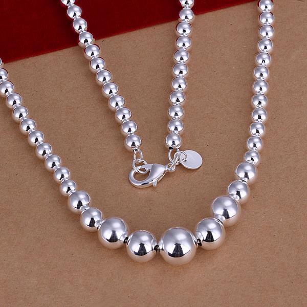 Wholesale Romantic Silver Ball Necklace TGSPN763 0