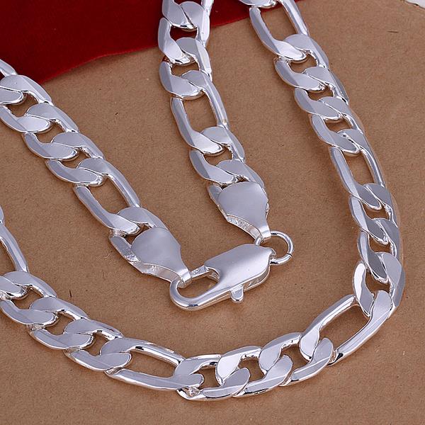 Wholesale Romantic Silver Round Necklace TGSPN766 0