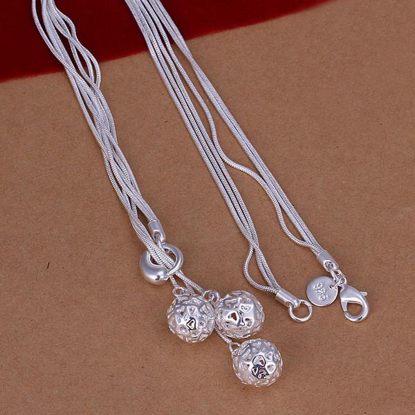 Wholesale Classic Silver Ball Necklace TGSPN772 1