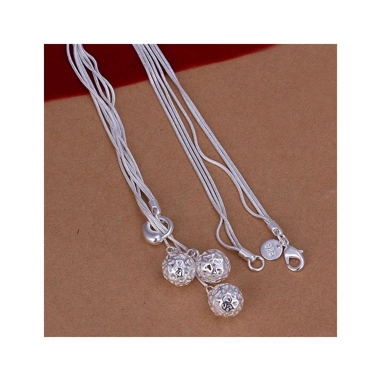 Wholesale Classic Silver Ball Necklace TGSPN772 1