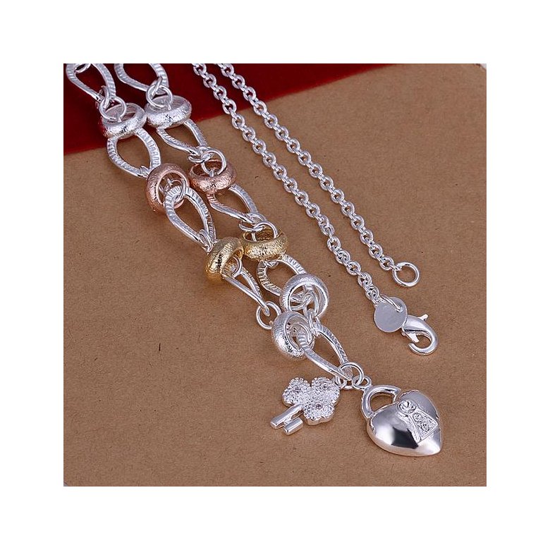 Wholesale Romantic Silver Heart Necklace TGSPN043 0