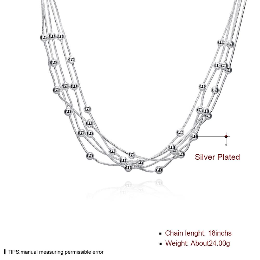 Wholesale Romantic Silver Ball Necklace TGSPN046 1