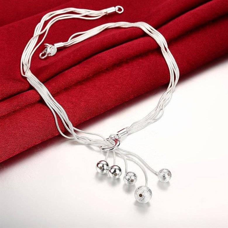 Wholesale Romantic Silver Round Necklace TGSPN058 3