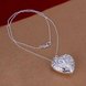 Wholesale Romantic Silver Heart Necklace TGSPN061 0 small