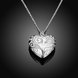 Wholesale Romantic Silver Heart Necklace TGSPN061 2 small