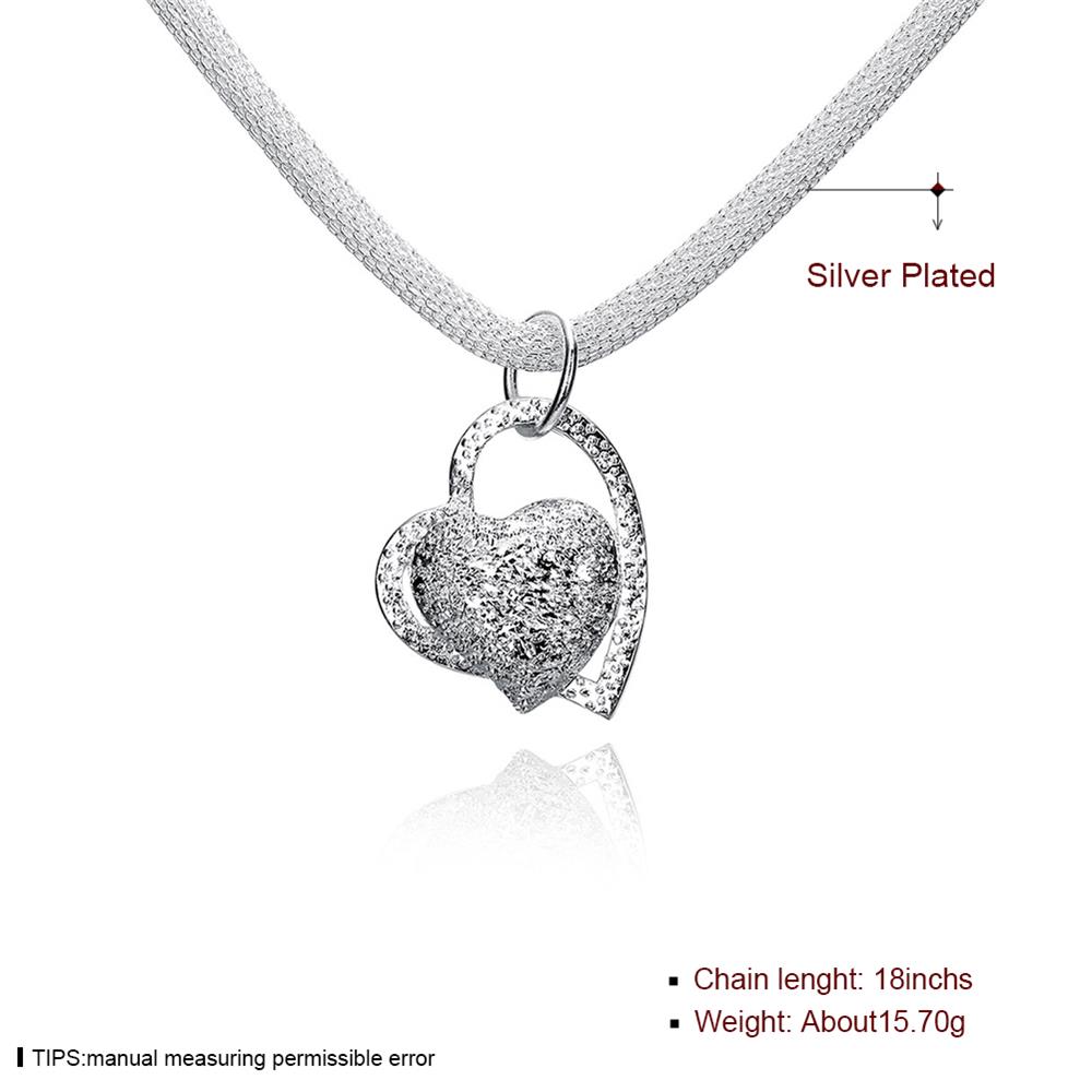 Wholesale Romantic Silver Heart Necklace TGSPN081 2