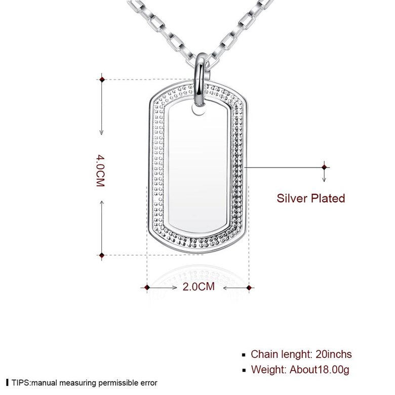 Wholesale Romantic Silver Geometric Necklace TGSPN086 0