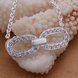 Wholesale Romantic Silver Bowknot CZ Necklace TGSPN104 2 small