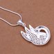 Wholesale Romantic Silver Feather CZ Necklace TGSPN107 1 small
