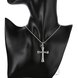 Wholesale Classic Silver Cross Necklace TGSPN132 4 small