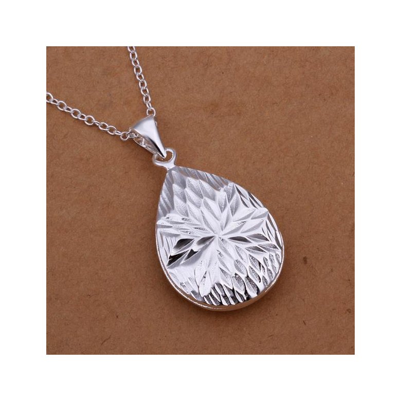 Wholesale Classic Silver Water Drop Necklace TGSPN138 0
