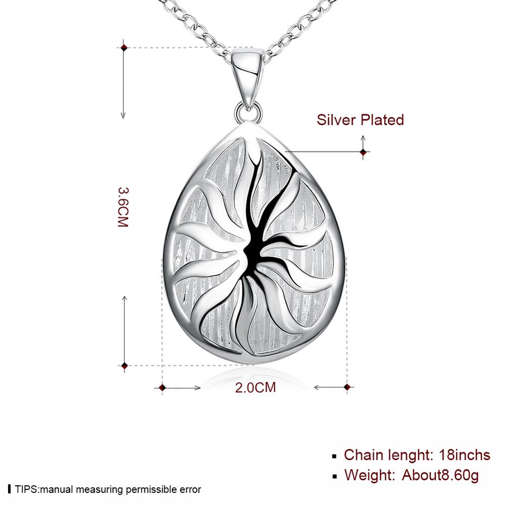 Wholesale Classic Silver Water Drop Necklace TGSPN138 1