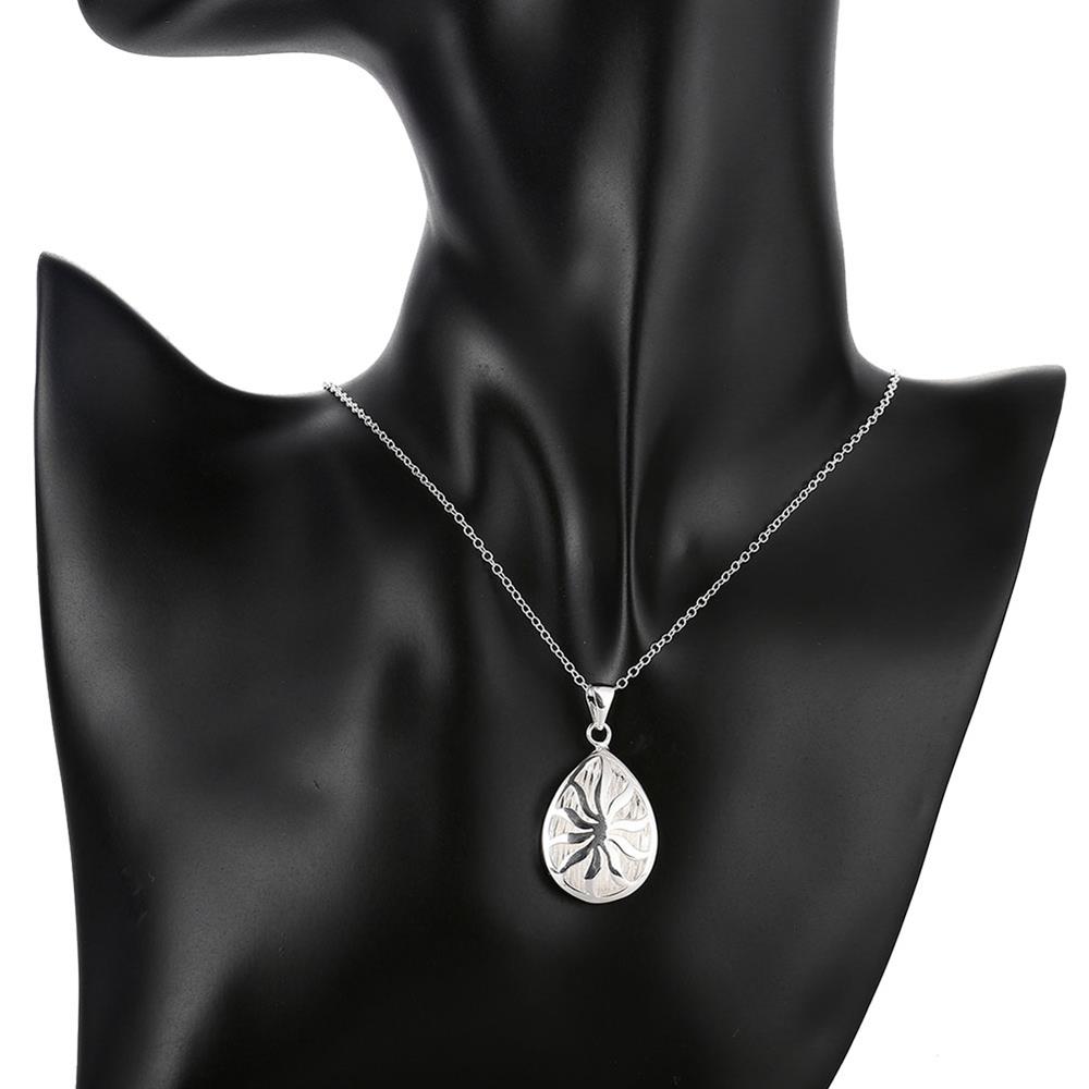 Wholesale Classic Silver Water Drop Necklace TGSPN138 5