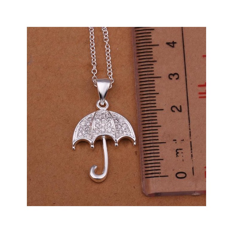 Wholesale Romantic Silver Star CZ Necklace TGSPN165 0