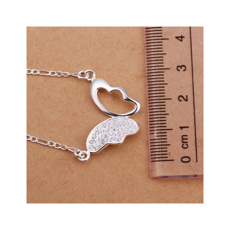 Wholesale Romantic Silver Animal CZ Necklace TGSPN181 0