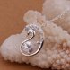 Wholesale Classic Silver Round CZ Necklace TGSPN222 1 small