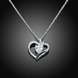 Wholesale Classic Silver Heart CZ Necklace TGSPN231 2 small