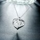 Wholesale Classic Silver Heart CZ Necklace TGSPN231 4 small