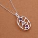 Wholesale Classic Silver Round CZ Necklace TGSPN235 0 small