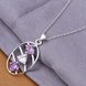 Wholesale Classic Silver Round CZ Necklace TGSPN235 1 small