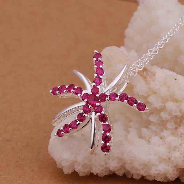 Wholesale Romantic Silver Insect CZ Necklace TGSPN239 2