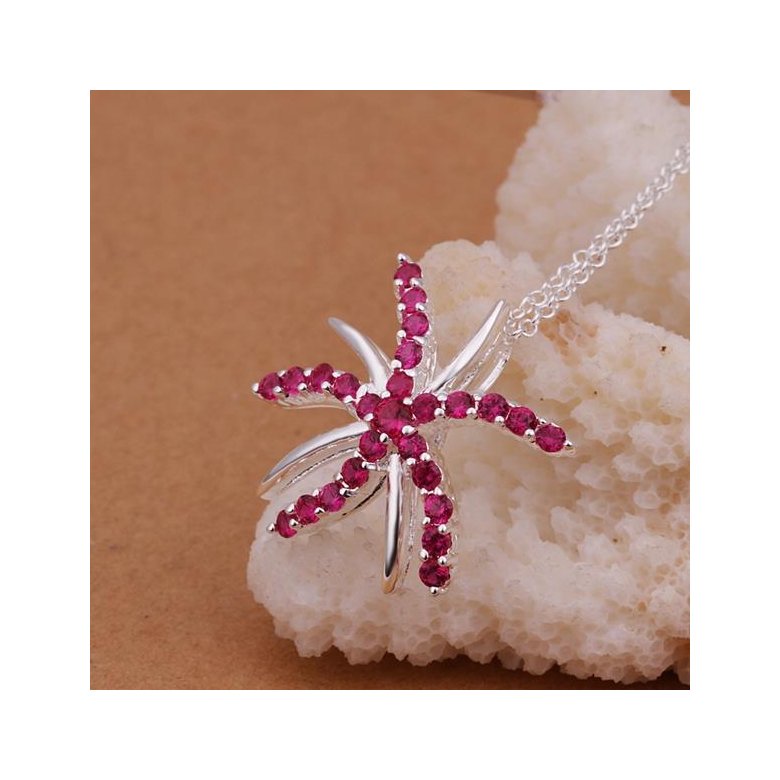 Wholesale Romantic Silver Insect CZ Necklace TGSPN239 2