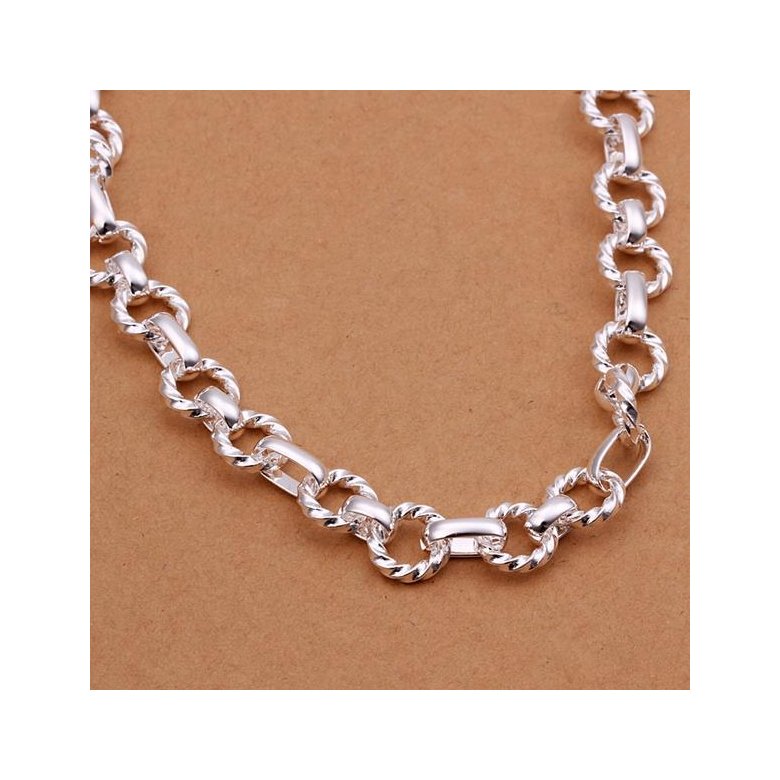 Wholesale Romantic Silver Round Necklace TGSPN251 1